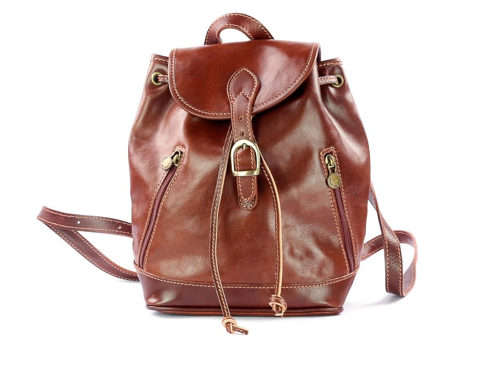Trecchina - Our best selling leather backpack - front view